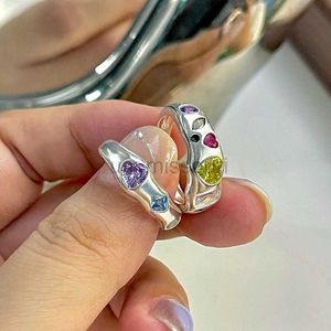 Bandringen 2023korean opal onregelmatige ringen roze zirkon natuursteen meisje bruiloft verlovingsringen opaal crystal y2k ringen esthetische sieraden j230531