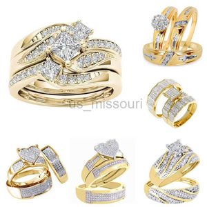 Bandringen 3 of 2 PCSA Simple Ring Set!Romantisch hart zirkoon verlovingsringset geschikt voor dames bruiloftsfeestje sieraden accessoires J230531