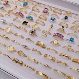 Band Rings 30 pcs/Lot gros nouveaux anneaux pour femmes rétro gemme doré serpent bohème fête fille ensemble bague commune bijoux de mariage amour cadeau 240125