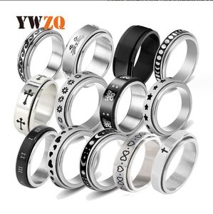 Band Ringen 50 Stuks Mti-Stijlen Mix Roterende Rvs Spin Mannen Vrouwen Spinner Ring Groothandel Draaien Vinger Partij sieraden Drop Deliv