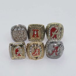 Anneaux de groupe 6 NCAA Université de l'Alabama Red Tide University Championship Ring Box K8XF