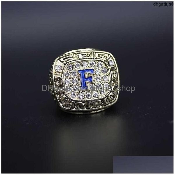 Anillos de banda 8Gyz Diseñador Anillo conmemorativo Sec Universidad de Florida Alligators NCAA Campeonato Rin Drop Entrega Joyería DHT0O