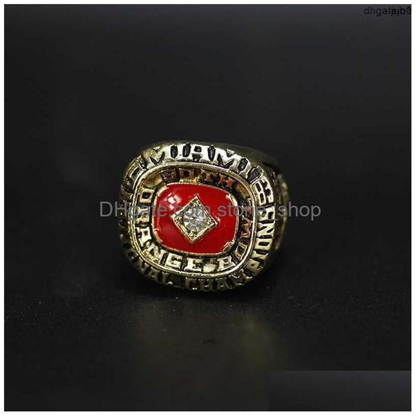 Bagues de bande 9L4A Designer Bague commémorative Ncaa Fan Memorial 1983 Orange Miami Hurricane Champion Dap Drop Livraison Bijoux Dh9Yi