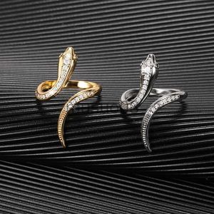 Anneaux de bande Anneaux de serpent réglables pour femmes Bijoux en cristal animal Bague d'articulation Maman Soeur Cadeaux 2021 Anillos Mujer J230817