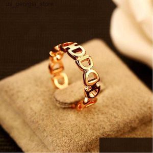 Bandringen Bandringen Europees merk Vergulde Letter D-ring Mode Vintage bedels voor feest Vingerkostuum High-end sieraden Drop Delivery Otyib Y240328