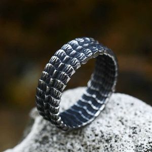 Anneaux de bande BEIER nouvelle mise à jour Viking Dragon Scale anneau détaillé pour hommes Dragonscale anneau créatif Rock Hip Hop Punk rétro bijoux G230213