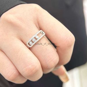 Anillos de banda Diseñador de marca Tres Zircon Hollow Charm Anillo de boda para mujeres Regalo de fiesta, joyería H24227