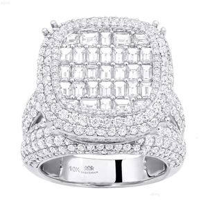 Anillos de banda Diamante moissanite brillante con Certificado GRA 925 Sier Luxury Vintage Halo Engagement Ring Women Jewelry Destiny Jewel Dhgrf