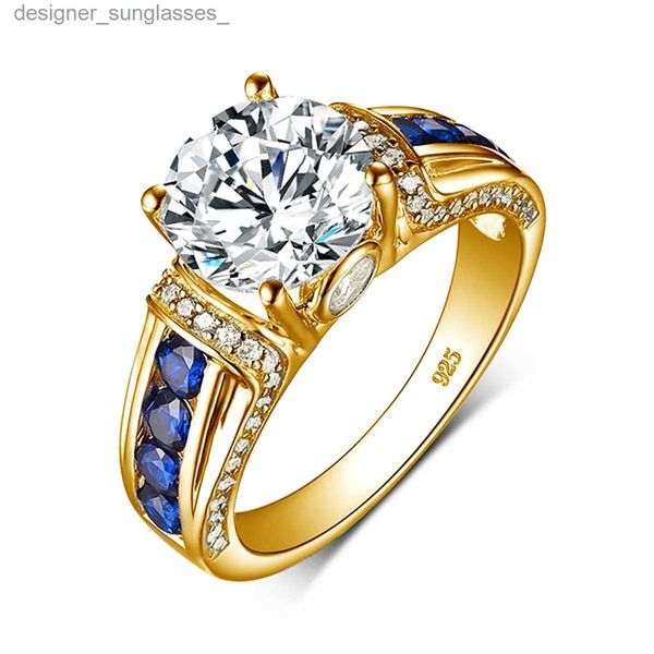 Anneaux de bande certifié D couleur VVS1 2ct Moissanite bague en diamant pour les femmes 100% argent Sterling bonne qualité bijoux de mariage Pass Diamond TestL231201