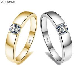 Bandringen Choucong Solitaire Lovers Promise Ring 925 Sterling Silver CZ Stone Perfect Party Wedding Band Rings For Women Men Bijou Sieraden J230522