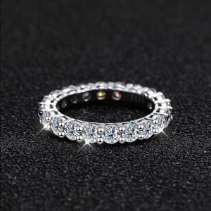 Band Rings COSYA 22 Ct complet Moissanite rangée anneaux pour femmes 925 en argent Sterling D or blanc diamant anneaux éternité mariage bijoux fins Feqs
