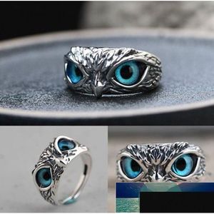 Bandringen Creative Blue Cats Eye Ring For Women Men Men Vintang Uniek schattig Animal Factory Prijs Expert Design Kwaliteit Nieuwste S DHGARDEN DHCBM