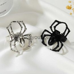 Band Ringen Creatieve Gothic Zwarte Spin Dier Ringen Grappige Halloween Party Octopus Tovenaarshoed Ghost Pompoenen Vinger Ringen Halloween Sieraden x0625