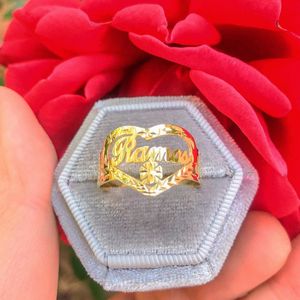 Anillos de banda Anillos en forma de corazón personalizados para regalos para novias, esposas y madres 230724