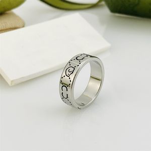 Bandringen designer ringen mode luxe Klassieke ringen Sterling zilveren heren dames sieraden Veelzijdige sieraden een verjaardagscadeau stijl zeer goed mooi maat 5-11