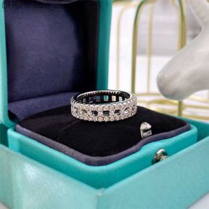 Bandringen ontwerpers ring mode sieraden luxe klassieke acht klauw diamanten ringen sterling zilveren damesjuwelen veelzijdig als verjaardagscadeau z230817