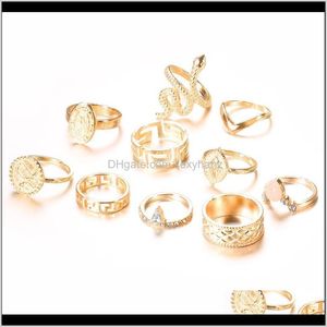 Band ringen drop levering 2021 mode-sieraden punk Europese en Amerikaanse stijl overdreven persoonlijkheid carving standbeelden diamant slang-achtige a 1