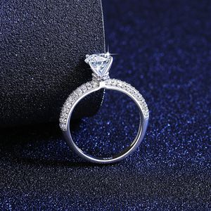 Band Ringen Europese Stijl Mosan Diamond S Sier Prachtige Micro-set Zirkoon Sexy Vrouwen Trouwring High-end sieraden Accessoires