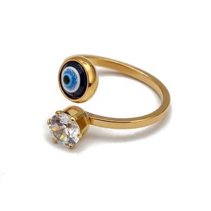 Bandringen boze oogring voor vrouwen mannen open verstelbare blauwe ogen band ringen mode sieraden geschenken drop levering 2021 dhmzu