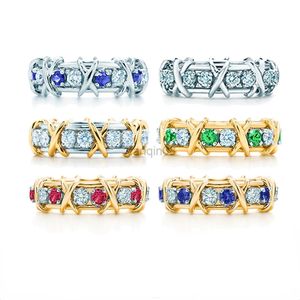 Bagues de bande marque de mode dames multicolores anneaux de créateurs célèbres pour les femmes G220908