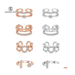 Bandringen Fashion Cubic Zirconia Infinity Symbool Ring CZ Endless Love Promise Eeuwigheid Vriendschap voor vrouwen Girls Drop levering Jood Dhz0n