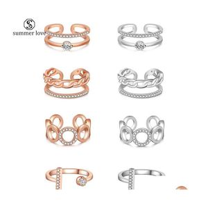 Bagues de bande Mode Zircone Cubique Infinity Symbole Bague Cz Amour Sans Fin Promesse Éternité Amitié Pour Femmes Filles Drop Livraison Jewe Dhz0N