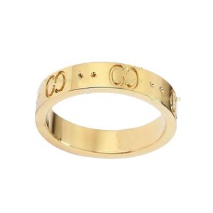 Bandringen modeontwerper Gold Letter Rings Bague voor dames dame feest trouwliefhebbers geschenkbetrokkenheid sieraden