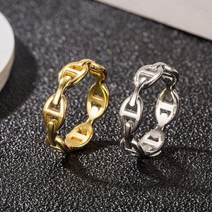 Bandringen Fashion Gold Love Band Rings Bague For Lady Women Party Wedding Lovers Gift Engagement Silver Smart Charm HB_JeWelry met BoxM230403