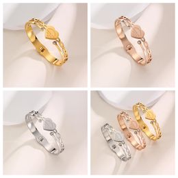 Bands anneaux mode Hollow Colorf Heart Titanium Steel Big Tag White Shell Ring For Women Girls Femme Bijoux Drop Dev Dhcds