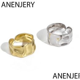 Bands Bands Fashion Irregar Concave Convex Gold Sier Color Ring Largeur Open Dinger Rings For Women Men S-R713 DROP DIVROY