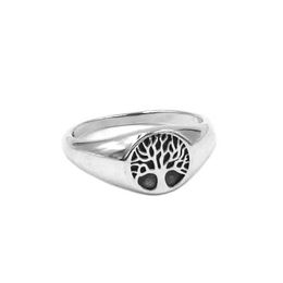 Anneaux de bande Mode S925 Sterling Silver Tree of Life Bague de haute qualité Claddagh Celtic Knot Biker Ring pour hommes femmes SWR0951 Q240402