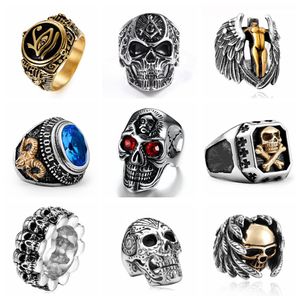 Anillos de banda Fdlk Vintage Skl gótico hombres anillo Retro Hip Hop Punk hombre para mujeres fiesta Steampunk joyería venta al por mayor Drop Delivery Smtxy