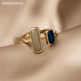 Bandringen Franse retro romantische kleur matching drop glaze open ringen voor vrouw 2021 Koreaanse mode sieraden feest meisjes luxe ring p230411