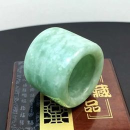 Bandringen Echte Natuurlijke Jade Brede Ringbanden Mannen Vrouwen Fijne Sieraden Echte Chinese Gecertificeerde Jades Stenen Ringen Accessoires Sieraden 240125