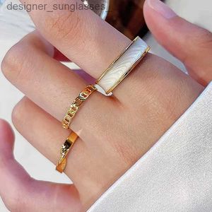 Bandringen Goud Kleur Ronde Opening Ringen voor Vrouwen Luxe Onregelmatige Verstelbare Vinger Zirkoon Roestvrij Ring Mode Tren Bruiloft Sieraden 231222