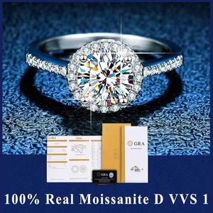 Anneaux de bande GRA Certifié 1CT Molybdenum Ring VVS1 Laboratoire DIAMANT CARD RING ENGAMENTS FEMEMENT PROMPRESS