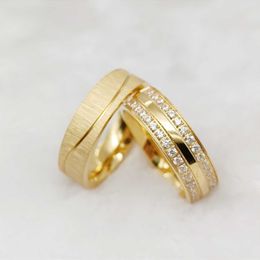 Anillos de banda Diseñador de alta calidad Lover's 18k chapado en oro cz diamante joyería de moda anillos para hombre para mujer Promesa Anillos de boda para parejas AA230306