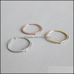 Bandringen sieraden 100% re￫el 925 sterling sier voor damesmeisjes minimalistische dunne verstelbare vingerring fijn feest cadeau ymr526 drop levering