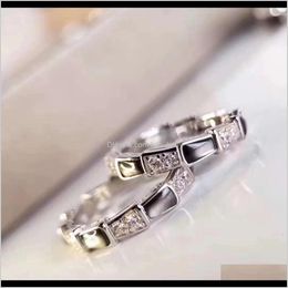 Band ringen sieraden druppel levering 2021 Europese en Amerikaanse vrouwen mode temperament 925 ringen, maat 6dot7dot8 dragen erg mooi yujaw