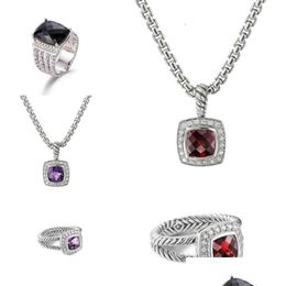 Bandringen sieradenring diamant ketting sliver sets dames heren gedraaid draad prismatische zwarte ringen vrouwen mode platina p dhgarden dhah4