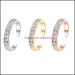 Bandringen sieraden sexy teen ring voor mannen/vrouwen sierige gouden roségoud opening verstelbare druppel levering 2021 y7umjj