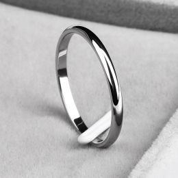 Anneaux de bande Knock Titanium Steel Rose Gold Anti-Allegy Smooth Smooth Simple Couples Bijouterrie for Homme ou Woman Gift Drop Livrot Bijoux OTK8A