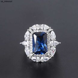 Bandringen Knriquen Vintage 913mm Sapphire edelsteen trouwband Betrokkenheid Lab Diamonds Ring voor vrouwen Fijne sieraden Accessoires Gifts Box J230522