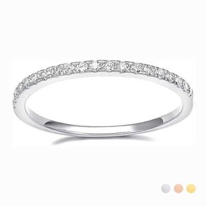 Bandringen Kolmnsta 2 mm halve cirkel Zirkoon ingelegde koperen ring Driekleurige galvaniseren 14K halve eeuwigheid stapelbare verlovingsring maat 240125