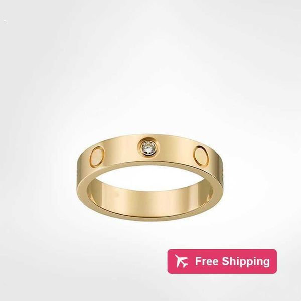 Anillos de banda Anillo de banda de tornillo de amor Diseño de diseñador de moda clásico Joyería de acero de titanio Hombres Promesa Mujeres Anillos de boda X68N