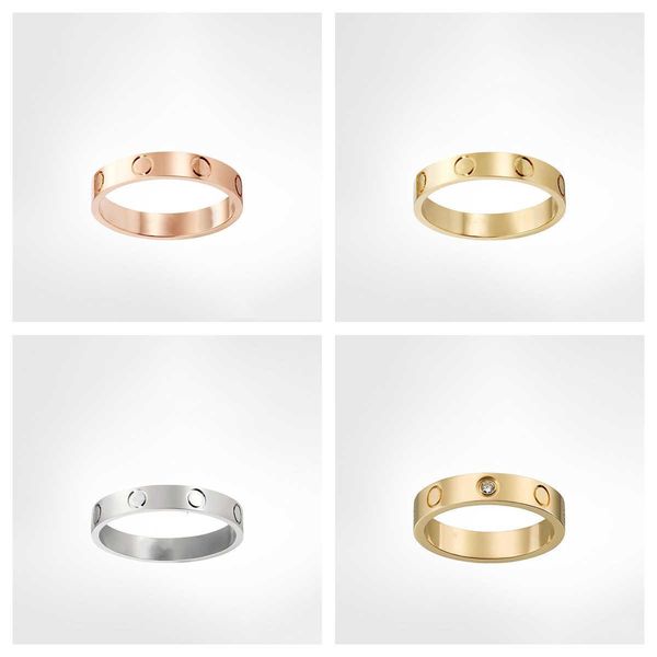 Anneaux de bande amour anneaux de tournevis bague de créateur hommes femmes anneaux bijoux de conception classique C ne se fanent pas les allergies