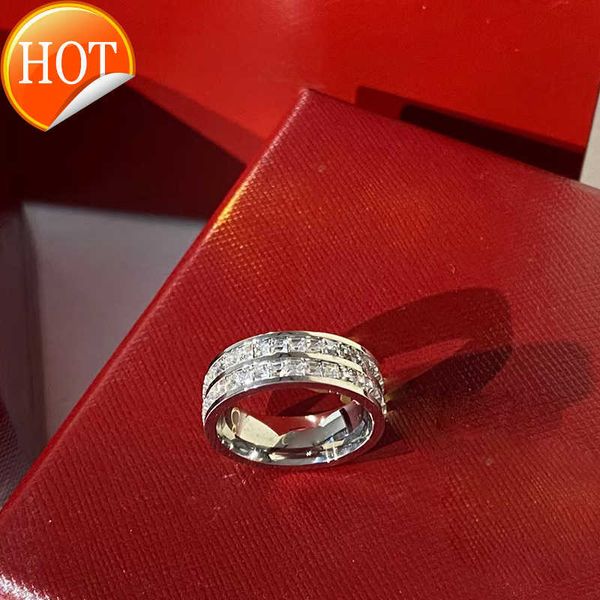 Anillos de banda Anillo de diseñador de lujo para hombre para mujer Diseño de diamante Moda Estilo clásico Aniversario Boda Hermosa