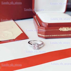 Bandringen Luxe designerring witte stenen ringen materiaal vierkante diamanten ring 59 maat mode veelzijdige unisex temperamentring voor vrouw highend luxe mode si