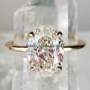 Anéis de banda de luxo cristal oval zircônia cúbica anel brilhante cor de ouro anéis de noivado para mulheres coquetel de casamento presentes moda jóias z0327
