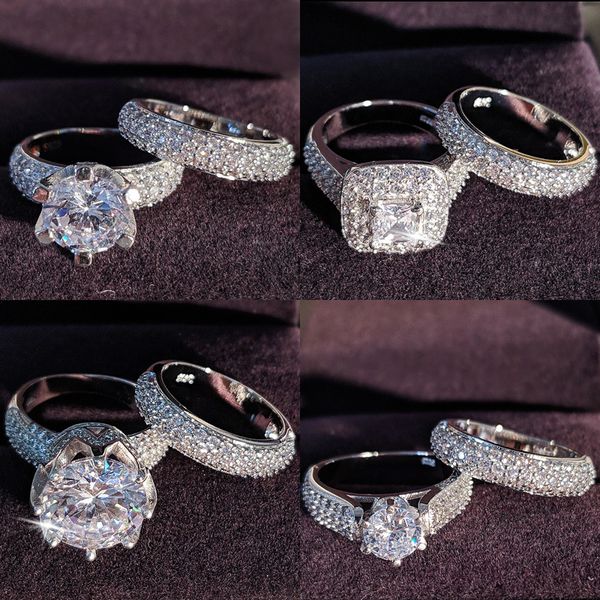 Anillos de banda Diseñador de calidad de calidad Silver Wedding para mujeres aniversario Drop de regalos Joyas al por mayor R4632 230814